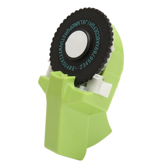 Embossing Label Maker Groen Eenvoudige Bediening Ergonomisch Ontwerp Draagbare Label Maak Embosser met beige