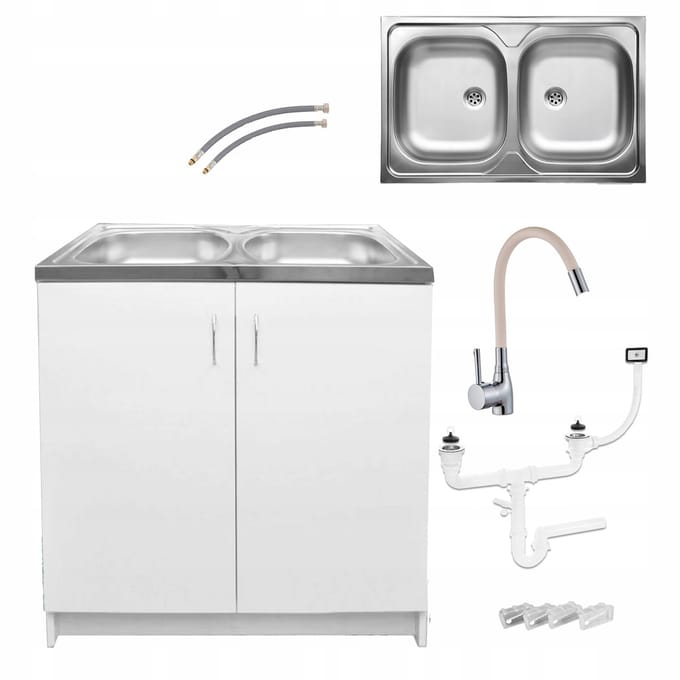 STAMAR - Keukenkast - Afvoer - Bevestiging - Beige