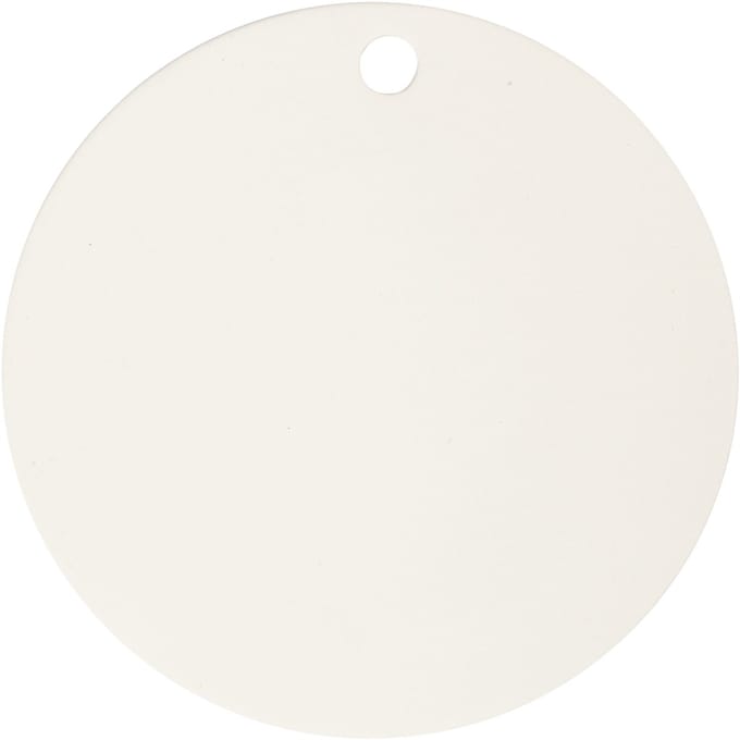 Label, d 15 cm, dikte 0,5 cm, wit, 1 stuk