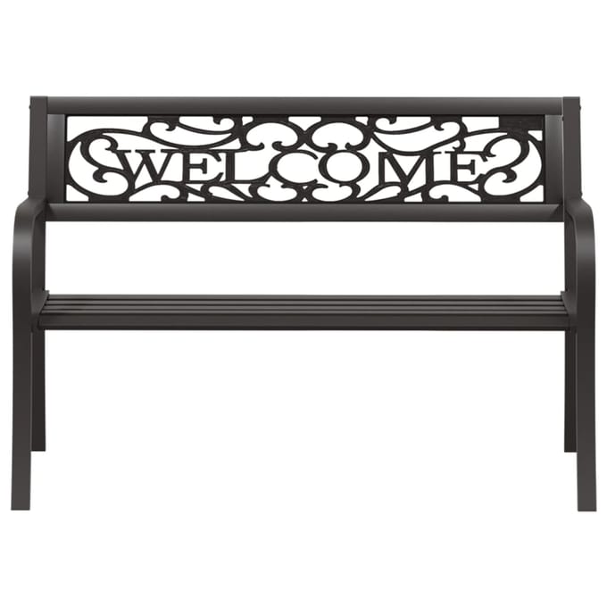 vidaXL - Tuinbank - 125 - cm - staal - zwart