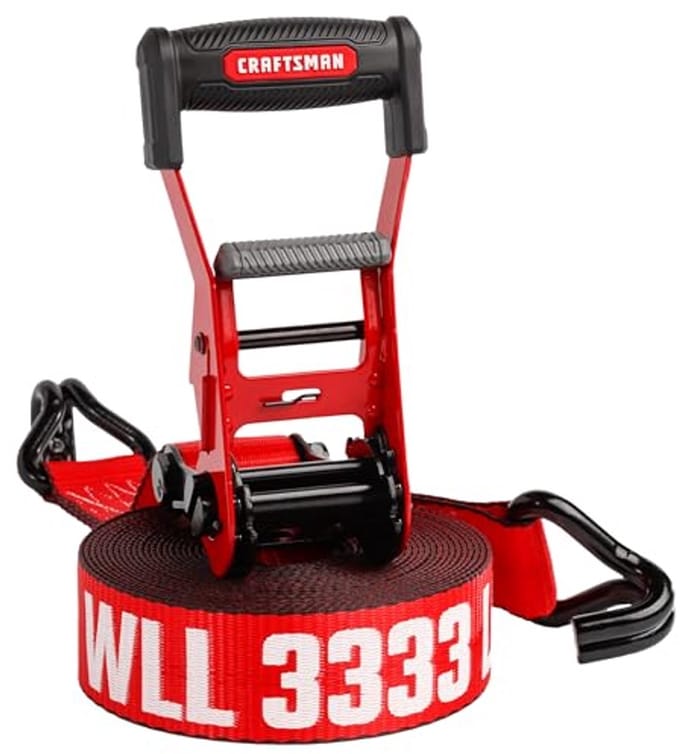 Zware 2" x 27" Ratchet Tie Down Strap met dubbele J haak - Zwaargewicht/Industriële Duty