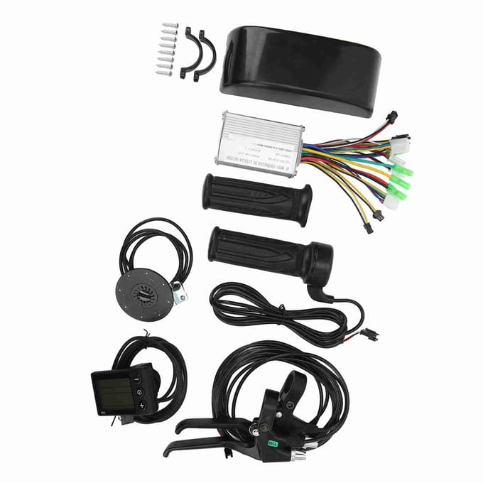 15A Controller S866 Paneel Remhendel en Draaigashendel Elektrische Fiets Ombouwset voor 250W black