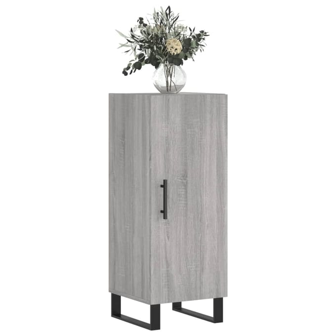 vidaXL - Dressoir - 34,5x34x90 - cm - bewerkt - hout - grijs - sonoma - eikenkleurig