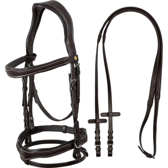 Anatomische leren halsband Equestro