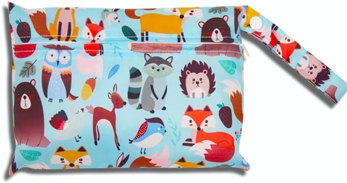 Kleurrijke Mini Luiertas, Waterdichte Tas voor Babyspullen, Organizer voor Zwemmen en Reizen, 22x15cm