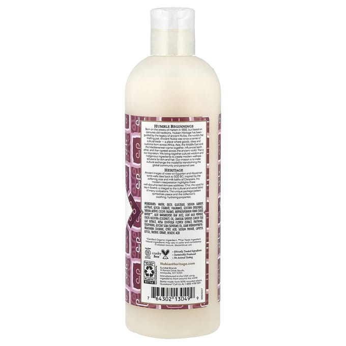 Nubian Heritage, Body Wash, Goat Milk and Chai, 13 fl oz (384 ml) white