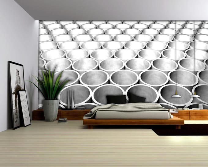 Abstract Modern Grey Pattern Photo Wallcovering