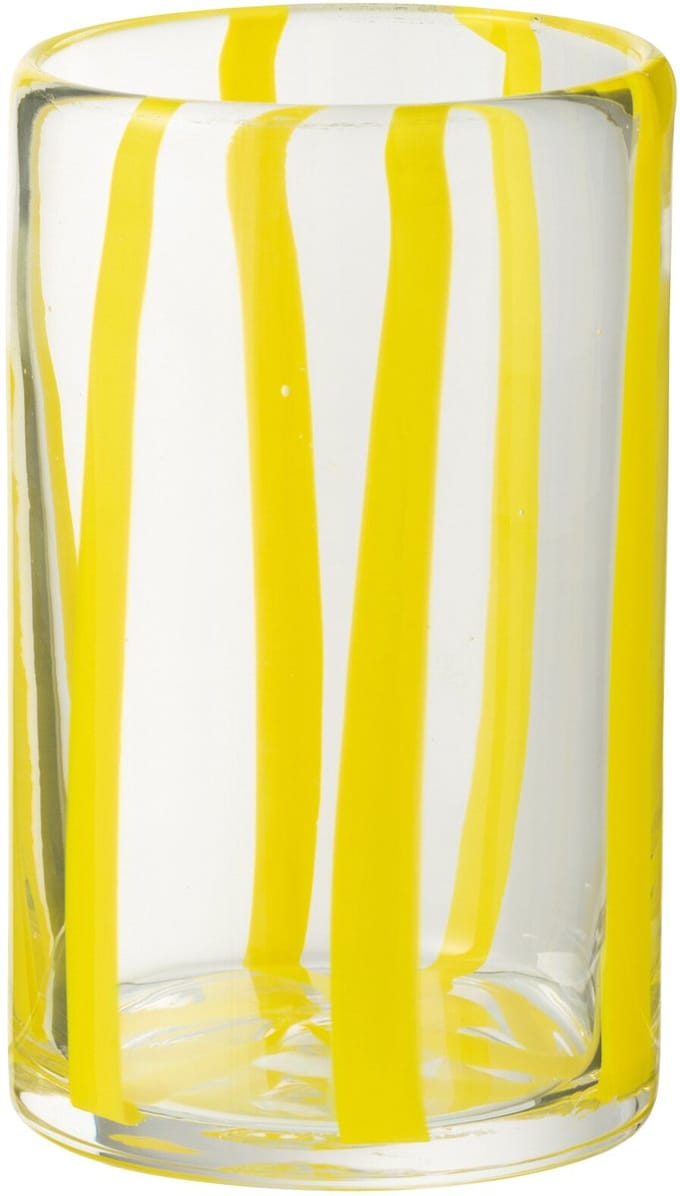 J-Line glas Strepen - glas - transparant/geel