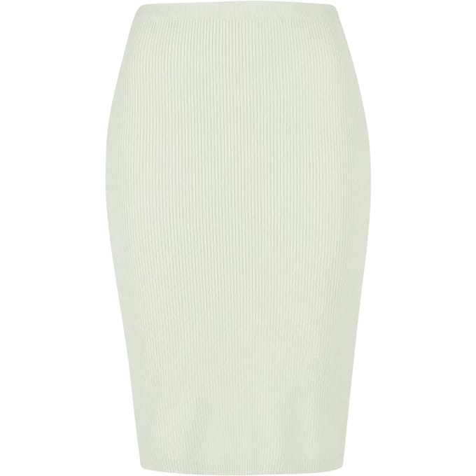 Urban Classics - Rib Knit Midi Rok - S - Mintgroen