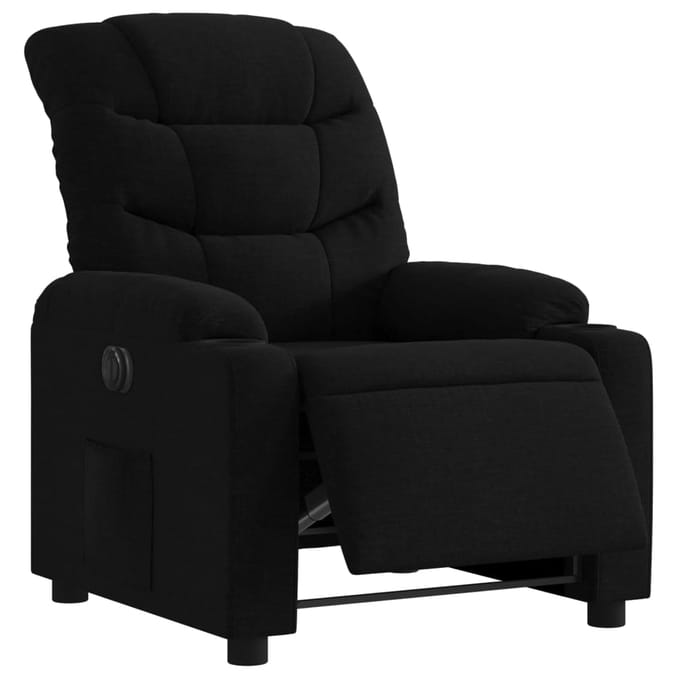 vidaXL - Fauteuil - verstelbaar - elektrisch - stof - zwart