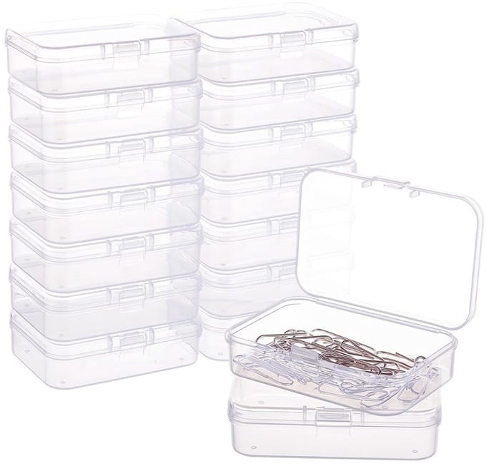 Dailygoods- Opbergdozen 16 stuks - Doorzichtige Kunststof