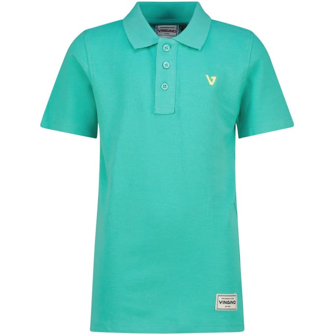 Vingino Boys Polo Basic Polo / Rugby Fearless Turquoise Maat: 4 | Overhemden Outlet | kids