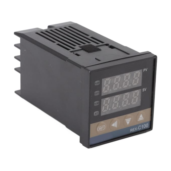 Thermostaat Temperatuurregelaar Plastic 0 tot 400 Graden Celsius met K Thermokoppel Relais gray