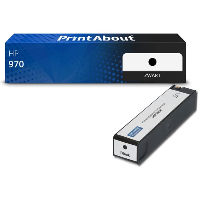 PrintAbout huismerk Inktcartridge 970 (CN621AE) Zwart Geschikt voor HP