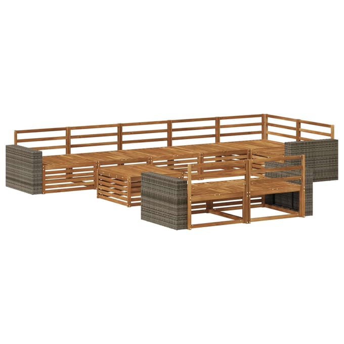 vidaXL - Buiten - bank - set - 9 - st