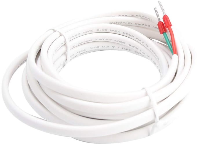 Vloertemperatuur Sensor - NTC Sonde - Vloerverwarming Meten - Rubber Bescherming - 3 Meter Kabel - Wit