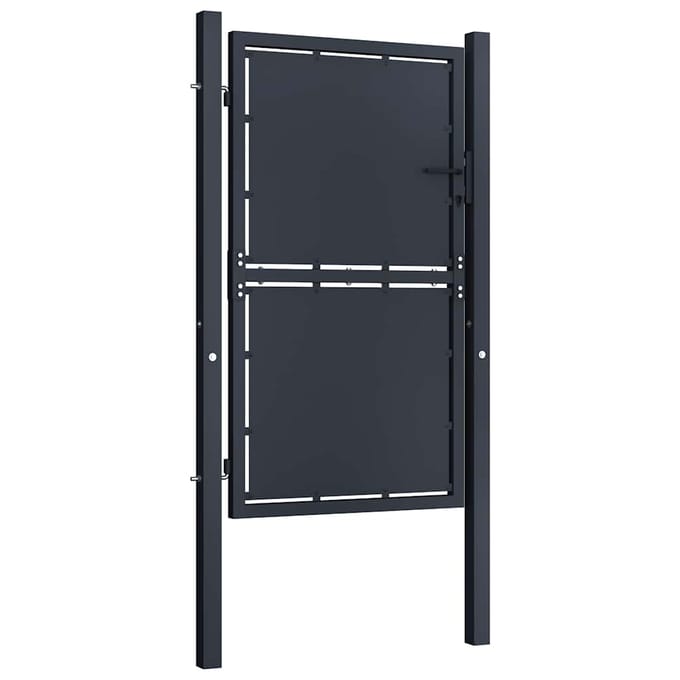 vidaXL - Tuinpoort - staal - 100x125 - cm - antraciet