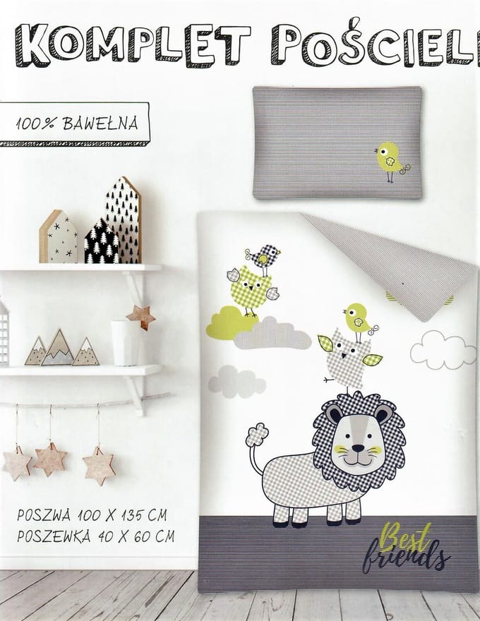 Baby beddengoed 100% katoen 100x135 cm, 40x60 cm