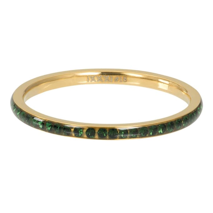 Zirconia Emerald - iXXXi - Vulring 2 mm - Goud