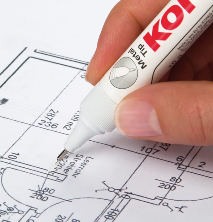 Kores correctievloeistof met metalen punt, wit, 10 g