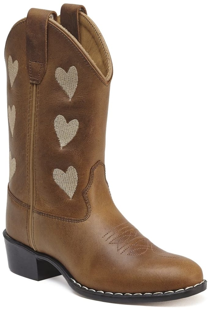 Bootstock Hearts Brown Cowboylaarzen - Kinderen - Bruin - Leer