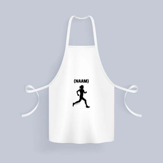 Akyol - hardloop met eigen naam Keukenschort - Hardlopen - hardloper - sport - 82 bij 71 cm