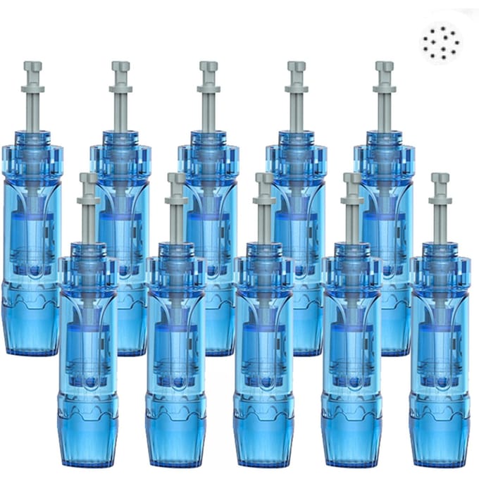10 stuks elektrische derma-pencartridges 12 pins blauw