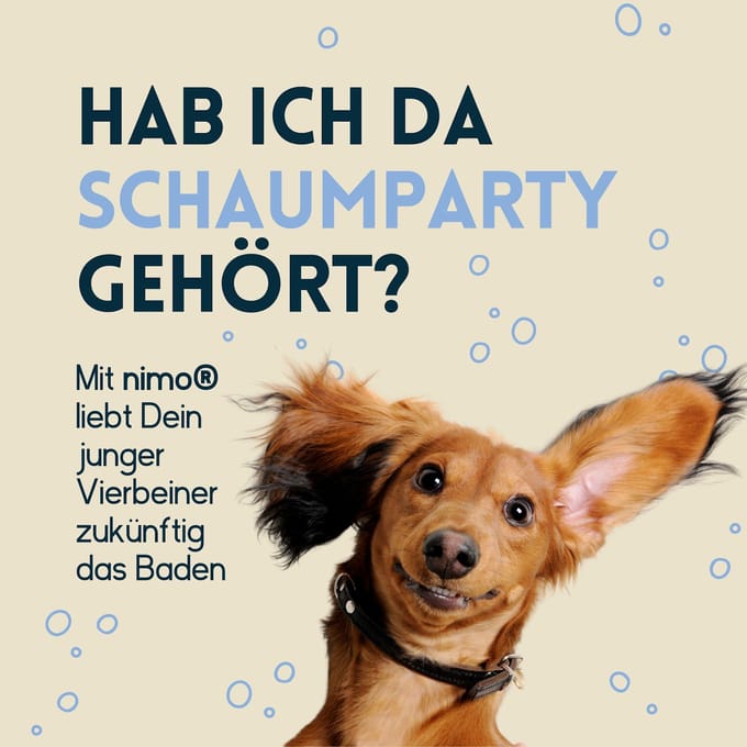 nimo® puppy shampoo sensitive • parfumvrij & pH-neutraal voor alle rassen 5