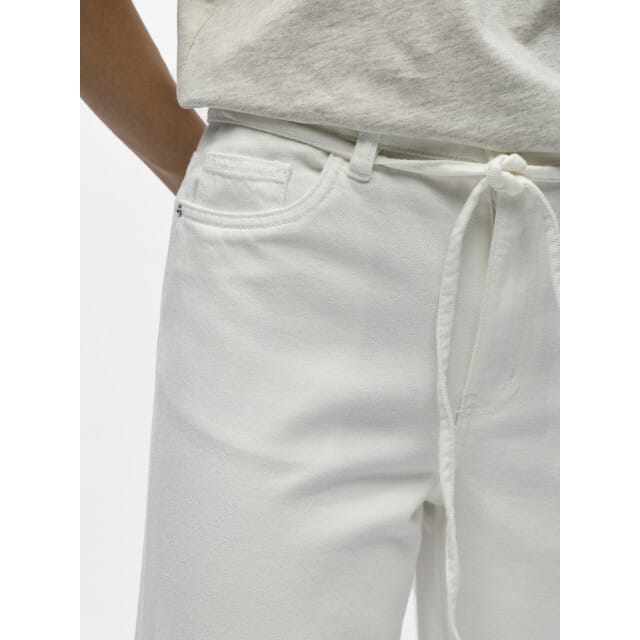Object Wide leg jeans Strikceintuur