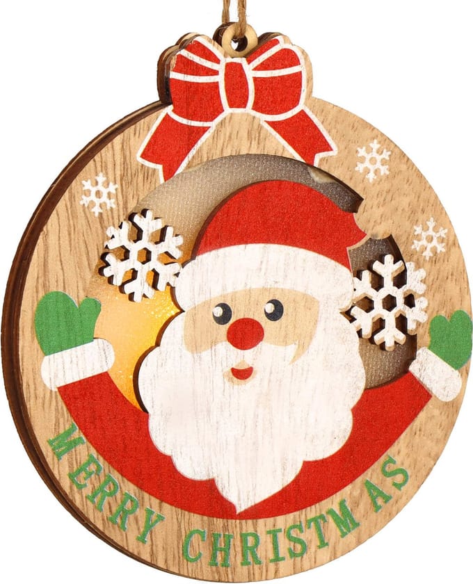 Springos Kersthanger | Kerstboomhanger | Kerstversiering | Lichtgevend | Kerstman