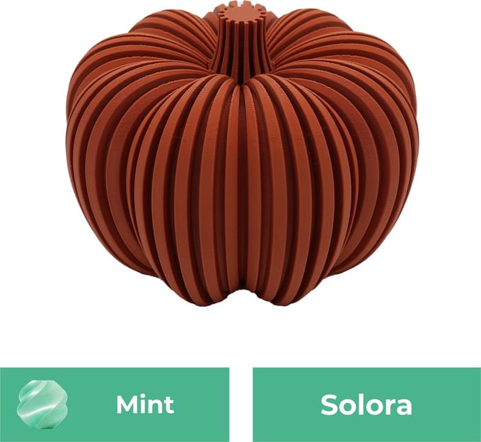 Solora pompoen beeld – Decoratief beeld - Mint - 3d geprinte beeld – Herfst woondecoratie - 10CM