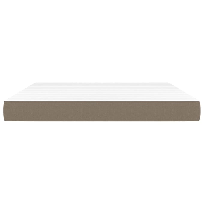 vidaXL - Pocketveringmatras - medium - 160x200x20 - cm - stof - taupe