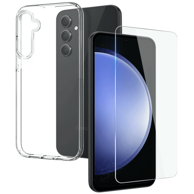 Northjo Samsung S23 FE Hoesje en Screenprotector Transparant
