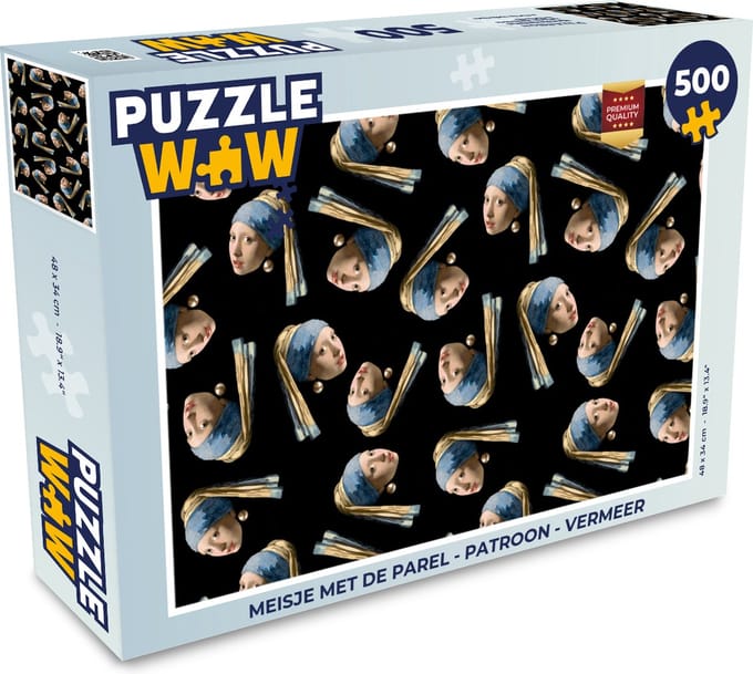 Puzzel Meisje met de parel - Patroon - Vermeer - Legpuzzel - Puzzel 500 stukjes