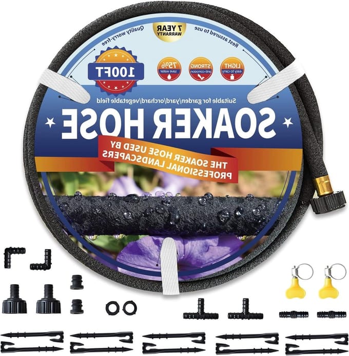Soaker Slang Tuin - Druppelslang - Efficiënt Water Geven - Waterbesparend Materiaal - 30 Meter - Zwart