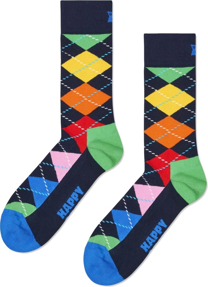 Happy Socks Argyle Sock - unisex sokken - navy - Unisex - Maat: 36 - 40