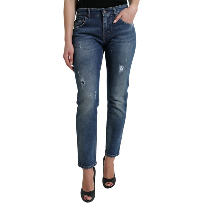 Versleten Denim Jeans