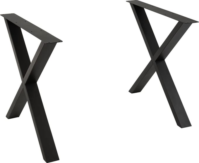 J-Line tafel Poten Kruis - staal - zwart
