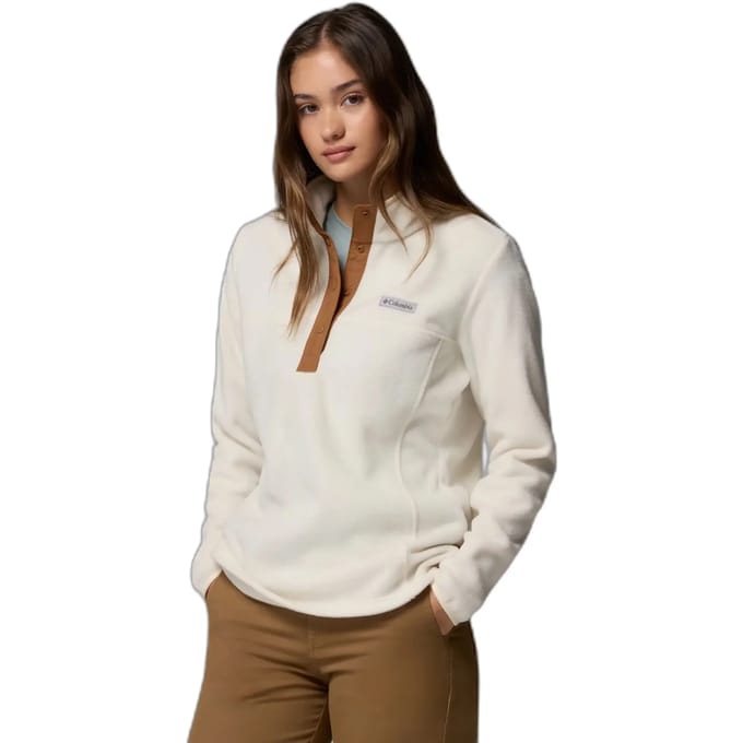 Columbia Benton Springs™ 1/2 Snap Pull Over II Dames Outdoortrui - Chalk, Camel Brown