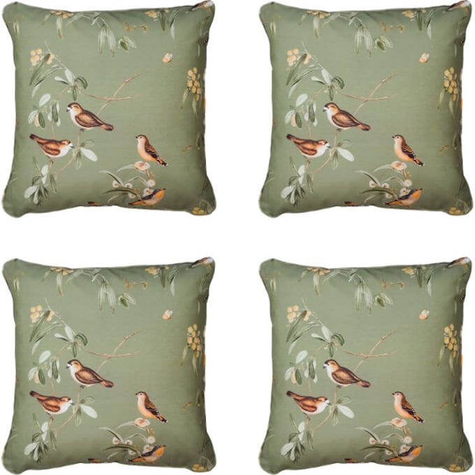 Madison - Sierkussen Aria - Groen - 50x50x10cm - Set van 4