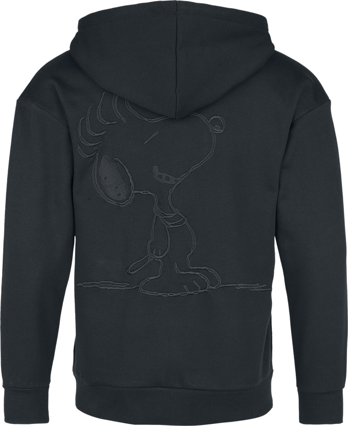 Peanuts Vest met capuchon - Snoopy - S tot 3XL - voor Mannen - zwart