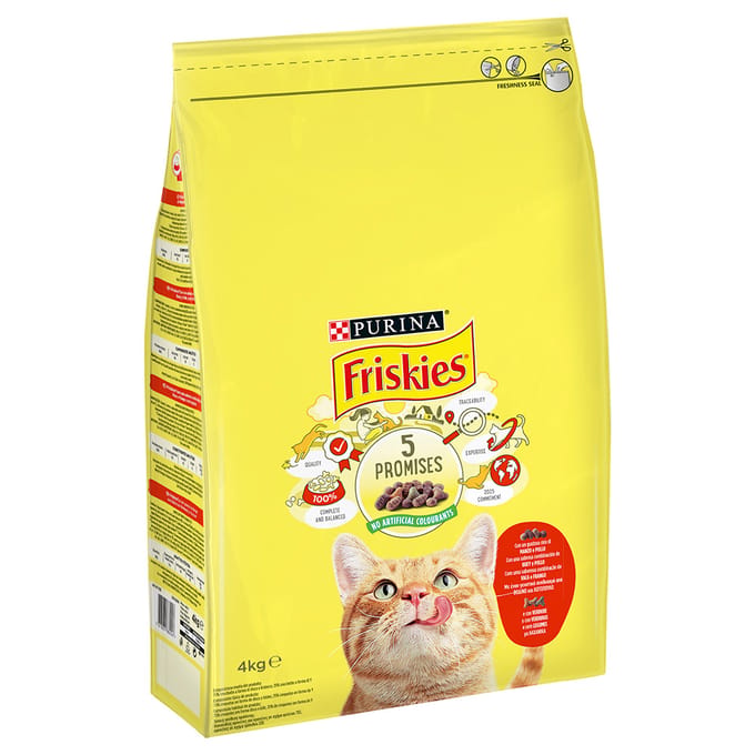 2 x 4 kg Rund, Kip & Groenten Friskies Kattenvoer