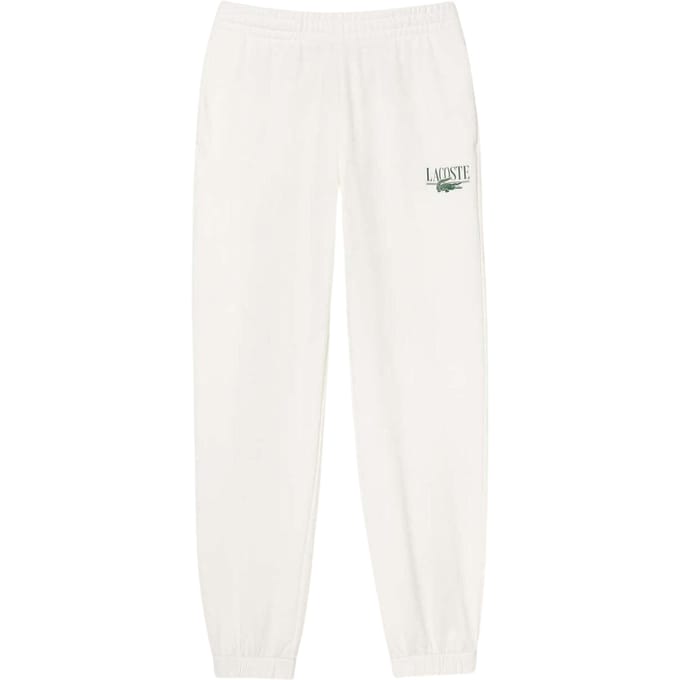 Lacoste Dames/Dames Sweatbroek Met Geborduurd Logo (Crème)