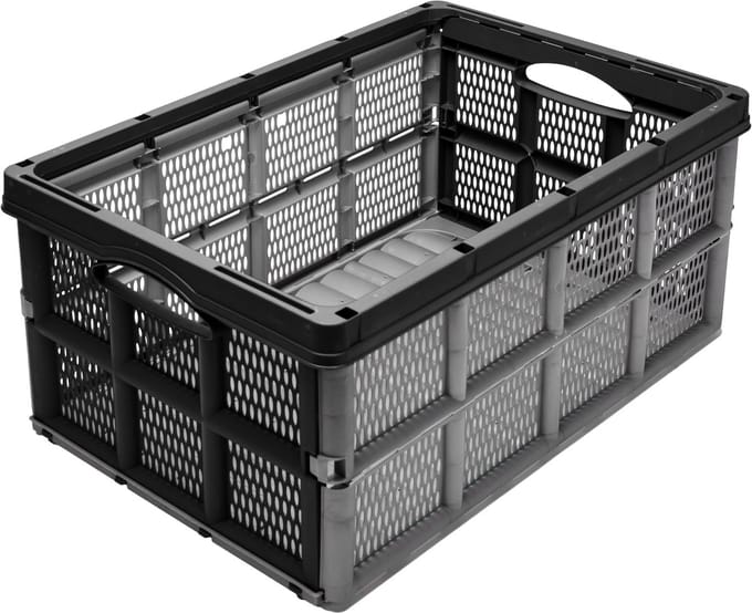 Garronda Transportbox 51x34,5x22,5 cm – Opvouwbaar – Grijs/Zwart – GD-CRI-FoldBox