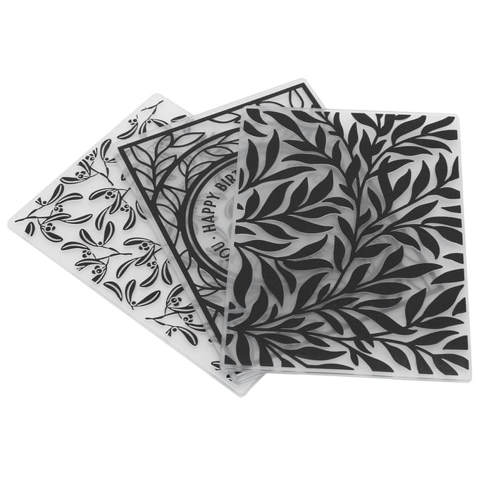 Dossiers de gaufrage en plastique, modèle de gaufrage, bricolage, fabrication de cartes, artisanat en papier Scrapbooking, 3 pièces gray