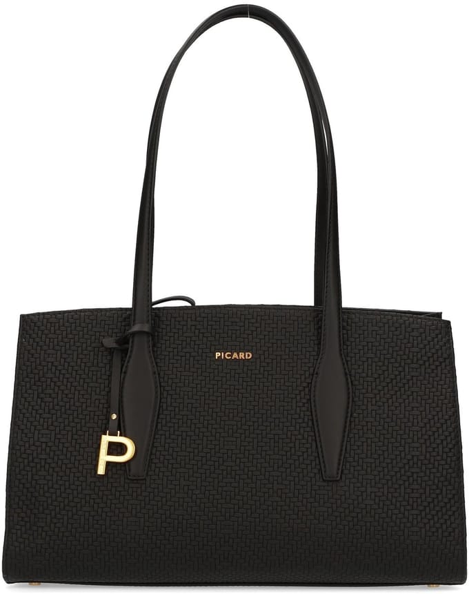 PICARD Leren schoudertas shopper Day Trip Shopper Black zwart