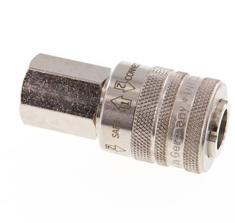 Vernikkeld Messing DN 7.8 Safety Luchtkoppeling Snelkoppeling G 1/4 inch Binnendraad - CLS7-F-BN-SE-014