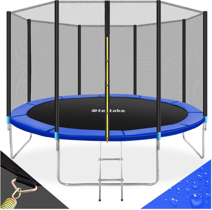tectake® Trampoline - Tuintrampoline - 396 cm - Kindertrampoline met Veiligheidsnet - Buitenspeelgoed - Sporttrampoline