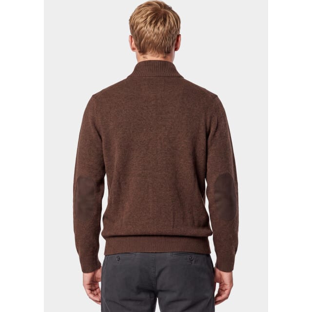 Vest Barbour bruin gebreid 100% lamswol