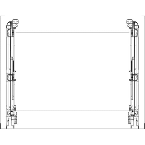 AEG voorste glas, inox, Electrolux, 596x466mm 140225485592